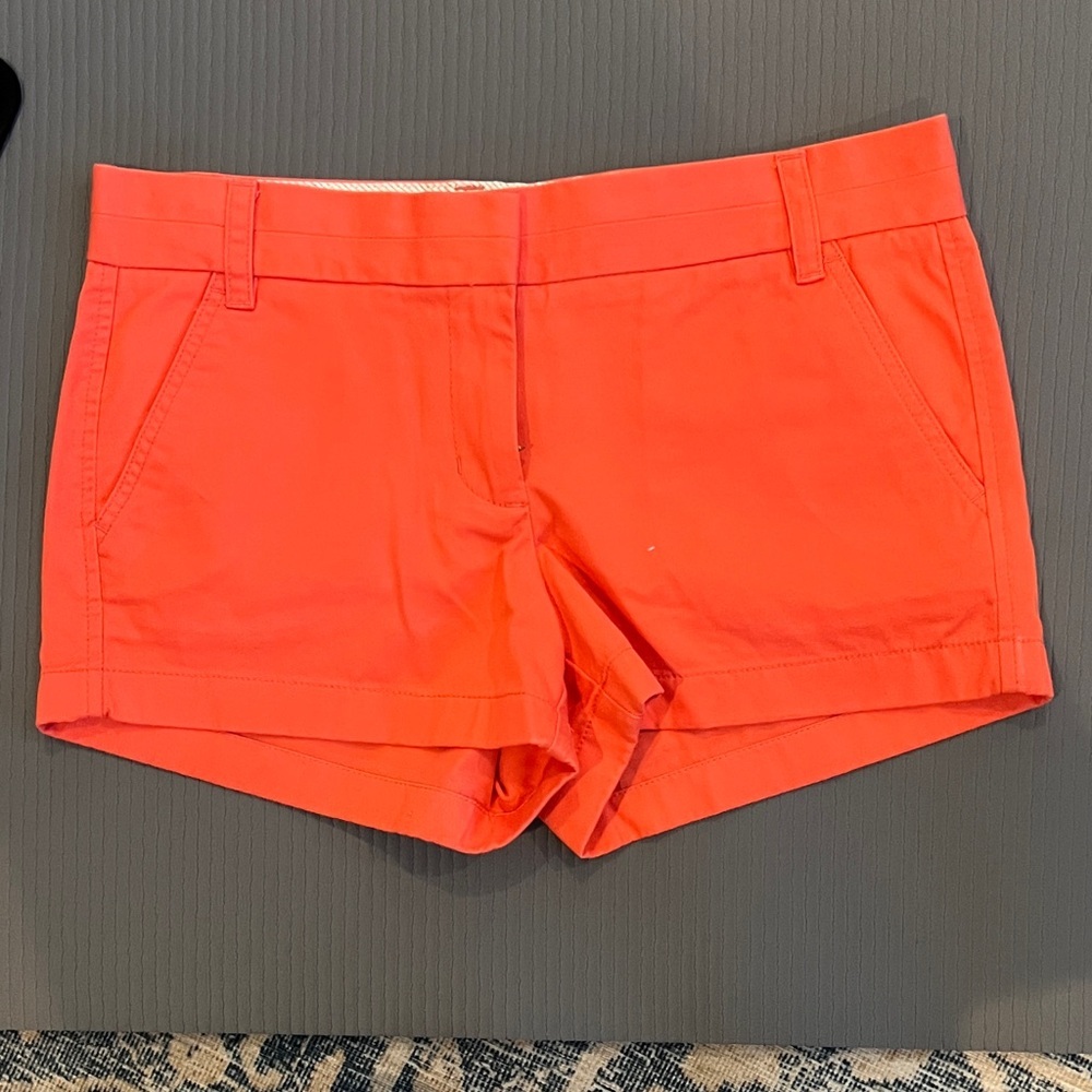 J. Crew Vibrant Coral Chino broken in Shorts size 6 - Picture 1 of 9